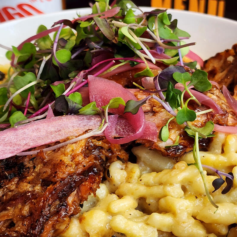 Käsespätzle w/ BBQ Pulled Pork photo