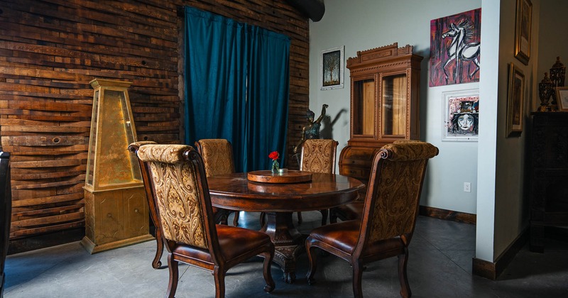 Interior, seating place with chairs and table