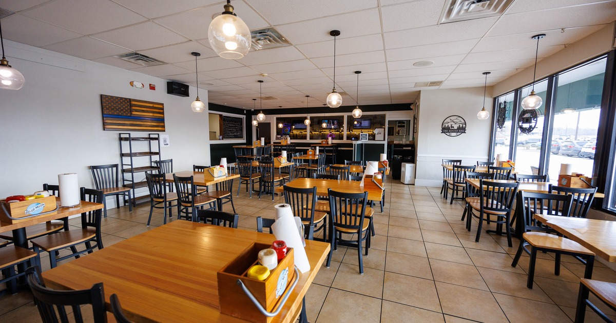 Interior, seating area ready for guests