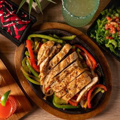 Chicken fajitas.