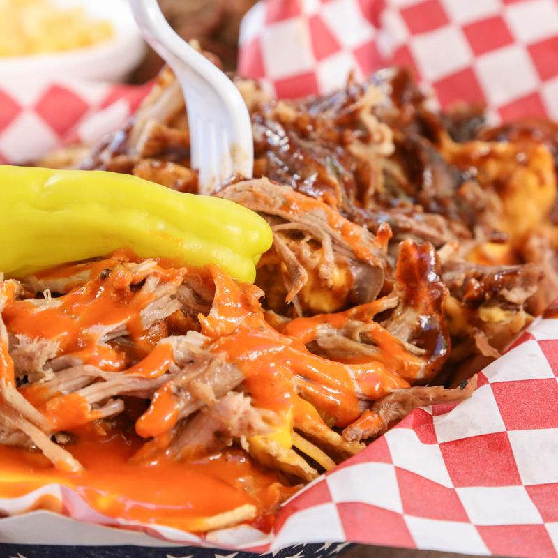 menu item 5 of 5, BBQ Pulled Pork Nachos