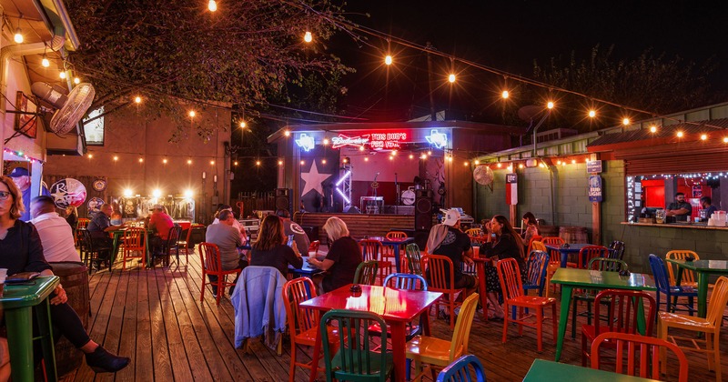 Decorated seating area