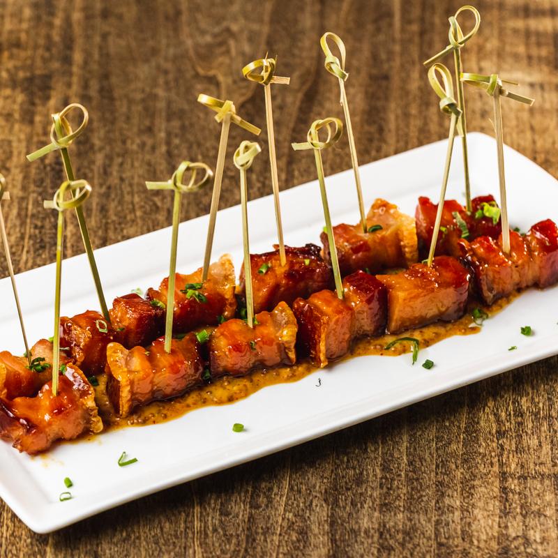 Double Cut Bacon Steak - Maple Glaze, Red Chile Grain Mustard photo