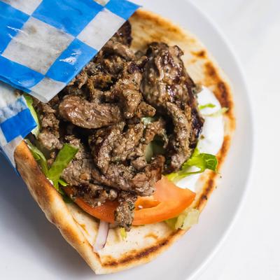 Gyros pita wrap.
