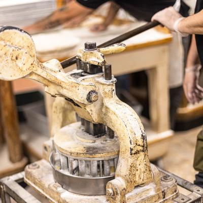 Kitchen, Dough divider machine, closeup
