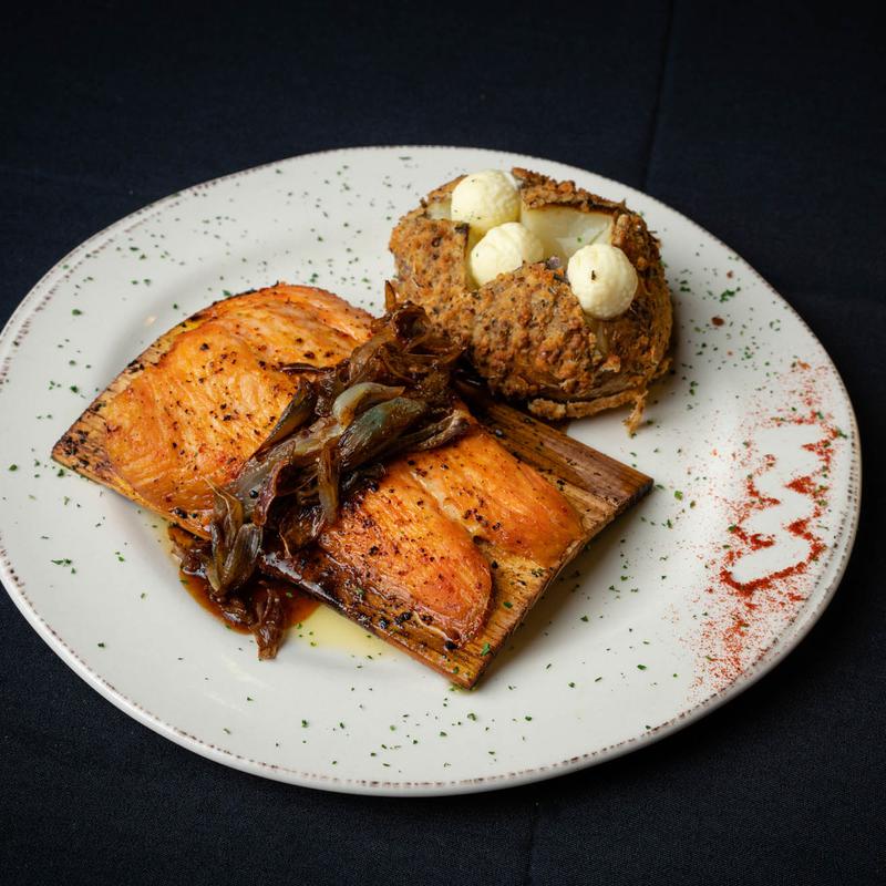 Glazed Cedar Plank Salmon* photo