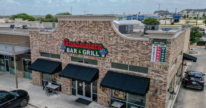 Aerial view of the restaurant