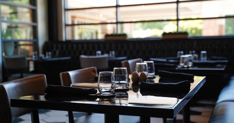 Interior, set table ready for guests