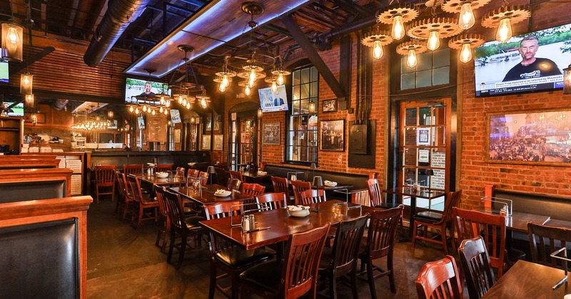 Nicely done interior dining area, tables ready for guests