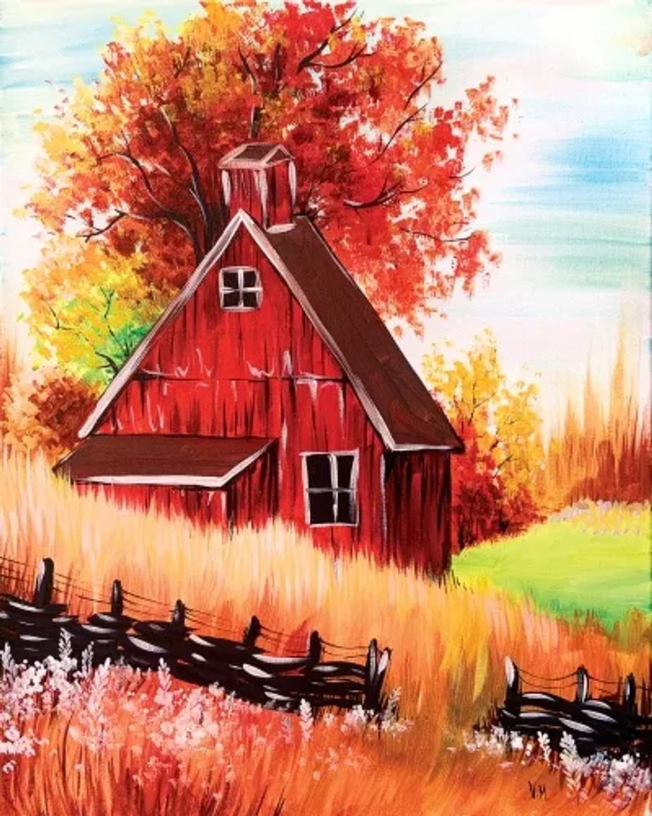 Paint Nite! Red Autumn Barn event photo