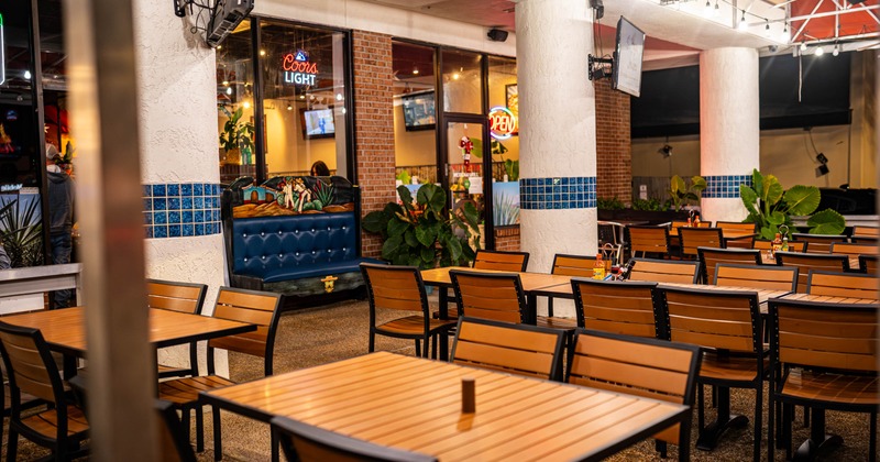 Outdoor patio, seating area