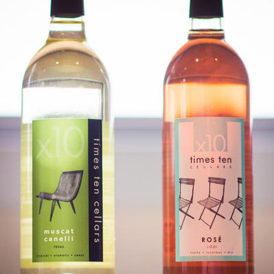 Times Ten Cellars wine of the Muscat Canelli and Rose