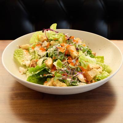 Red Egg Caesar Salad.