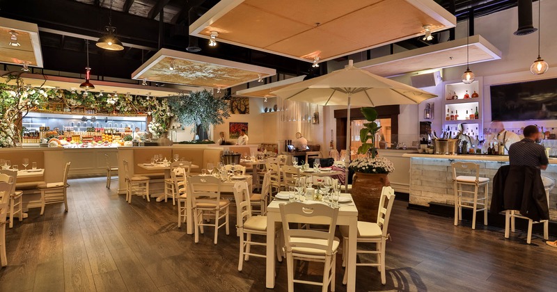 Interior, tables and chairs