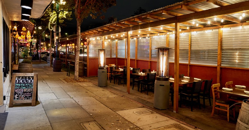Exterior, seating place on covered patio