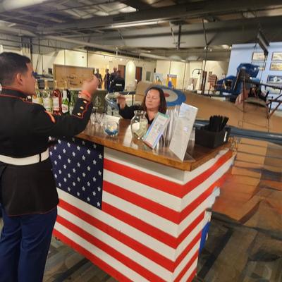 Aviation Museum Bar Setup.