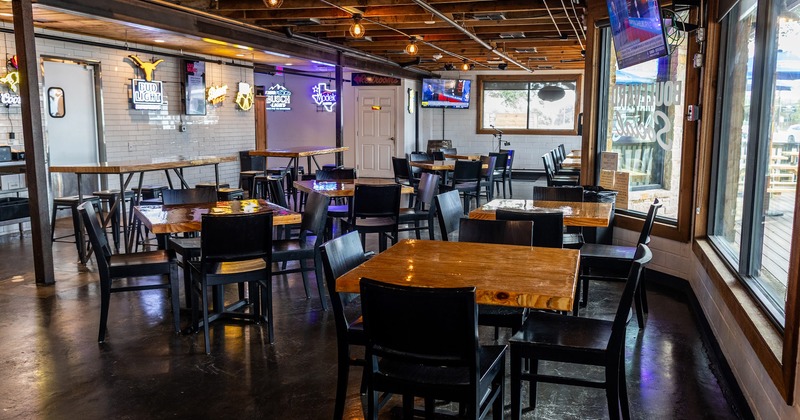 Seating area, tables and seats