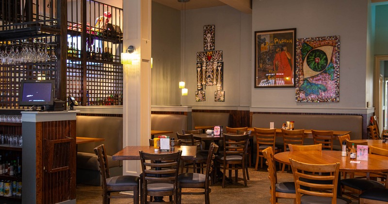 Restaurant interior, dining area