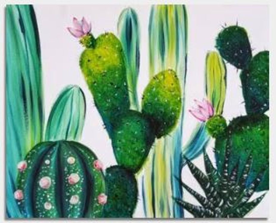 Paint Nite: Summer Cacti event photo