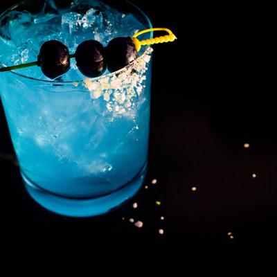 Blue cocktail.