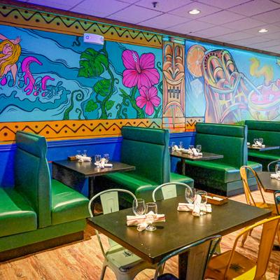 Interior, dining area.