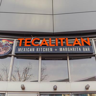 Tecalitlan restaurant signage.