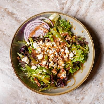 Aaaall Aboard Salad, top view.