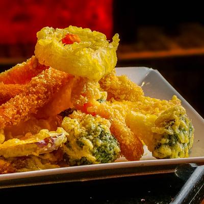 Shrimp and veggie tempura.