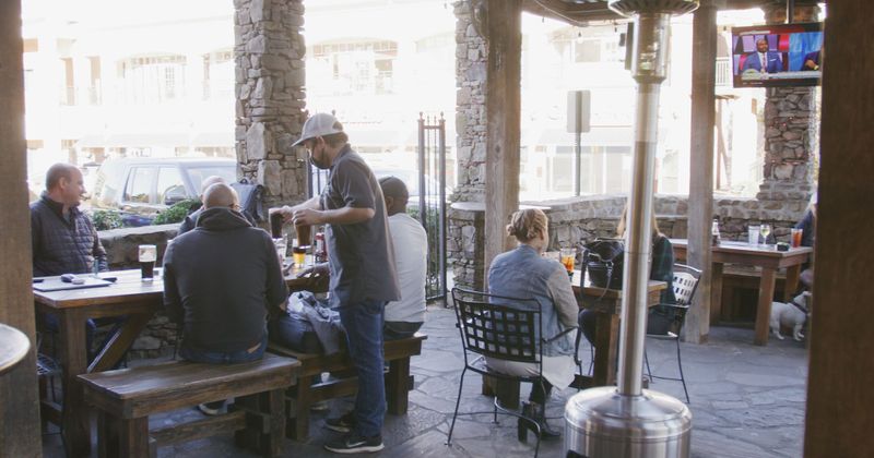 Guests enjoying drinks