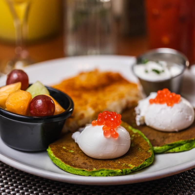 Spinach, Potato, Dill Pancakes photo