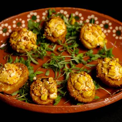 Deep fried Deviled Eggs.