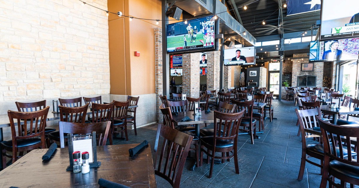 Covered outdoor seating area