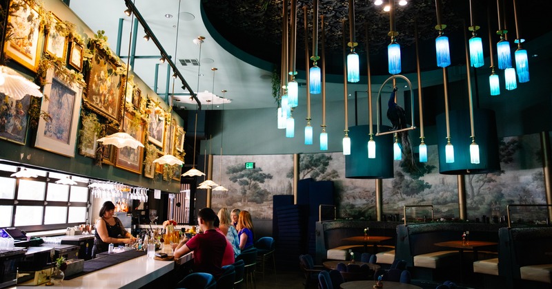 Interior, bar and seating space