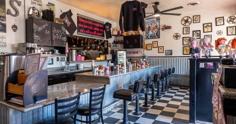 Interior, a bar with bar stools