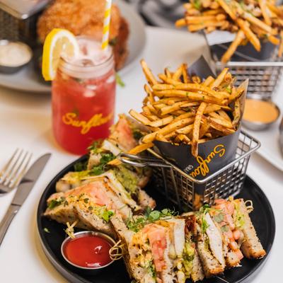 Served food and drinks.