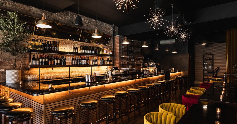 Interior, bar counter area