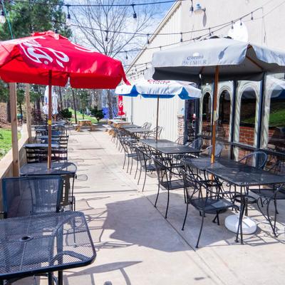 Outdoor seating area.