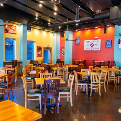 Interior, spacious dining area