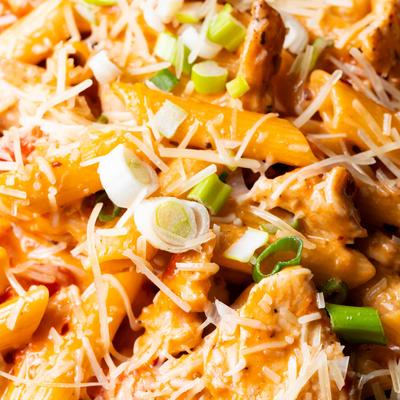 a house favorite dish and diablo pasta.