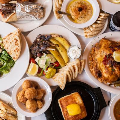 Numerous dishes served