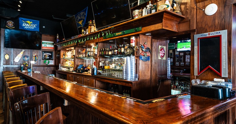 Interior, bar, drink rack