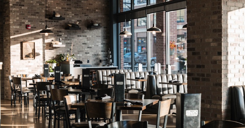 Interior, wide view of dining area