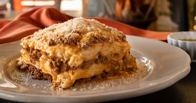 Parma Cucina Italiana's famous authentic Italian lasagna.  The best lasagna in San Diego.
