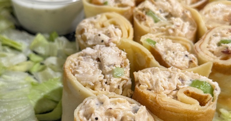 Catering/ chicken salad crepe pinwheel