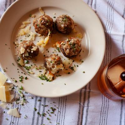 Wagyu Stuffed Mushrooms Appetizer.