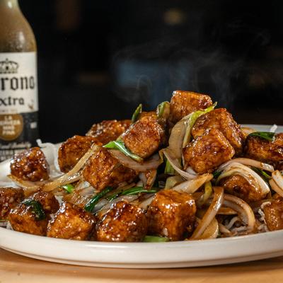 Mongolian tofu meal.