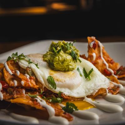 Chilaquiles, served.