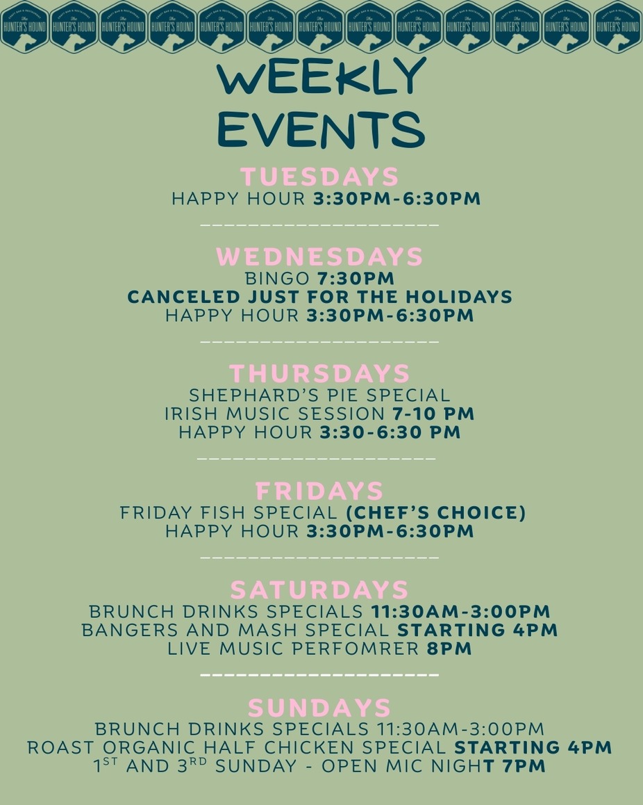 WEEKLY EVENTS! event photo