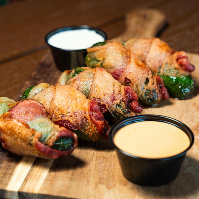 menu item 1 of 10, Flaming Bacon