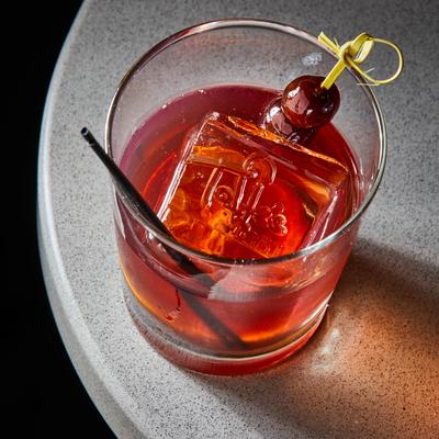 Vern's smokey Manhattan, angled view.